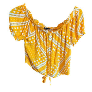 Cotton On Yellow Crop Top Size Medium